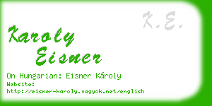 karoly eisner business card